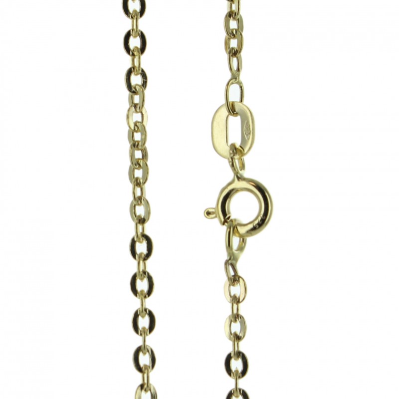 Gold chain 55cm with clear mirror forçat
