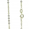 Gold chain 55cm with clear mirror forçat