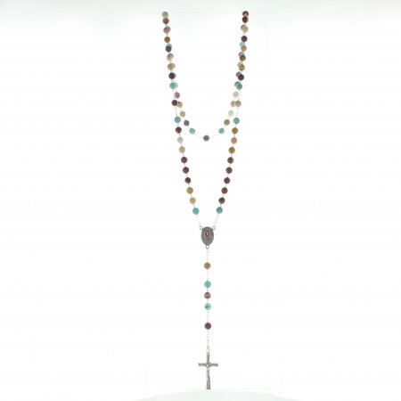 St. Bernadette rosary in 8mm stone