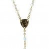 Chapelet cristal de Lourdes avec perles swarovski de 5 mm