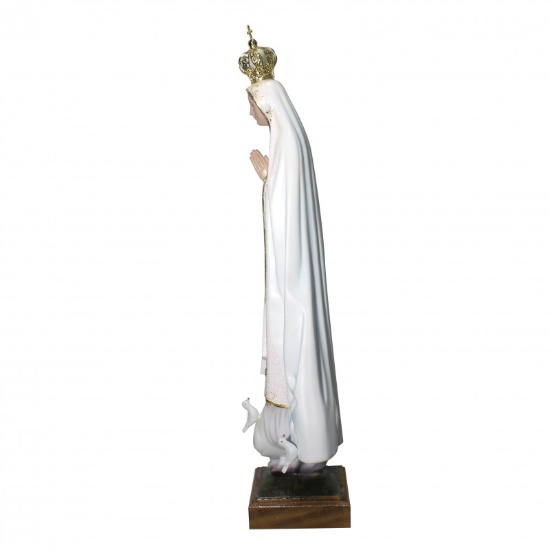 Statue Fatima en résine brillant 70 cm