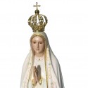 Statue Fatima en résine brillant 70 cm