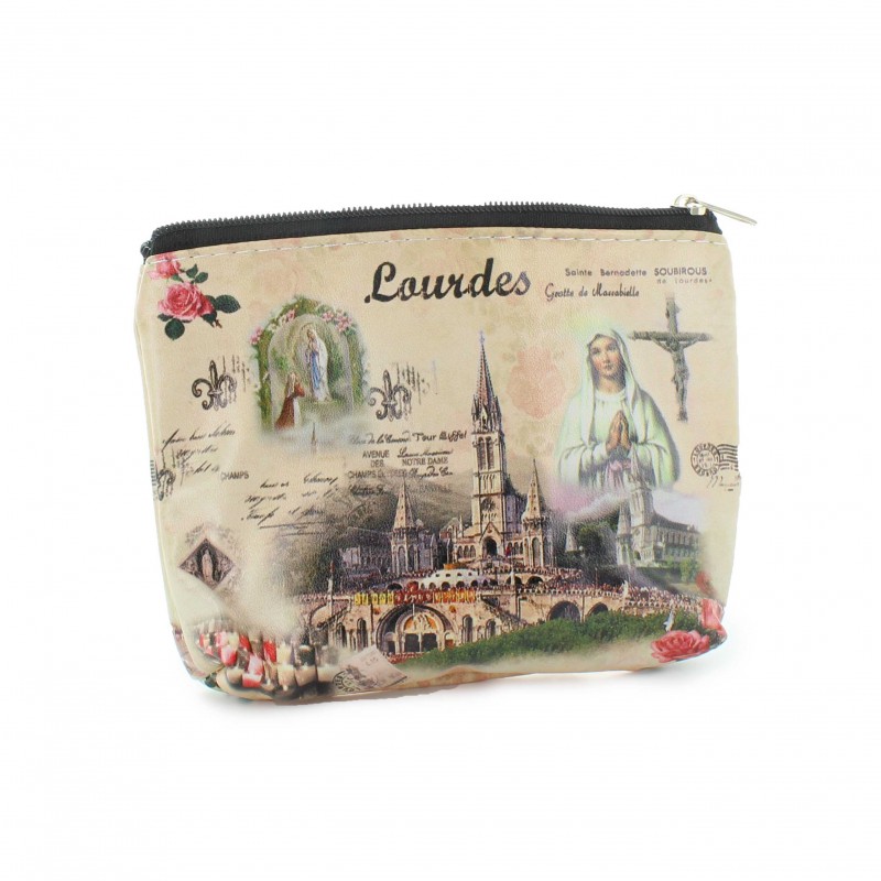 Lourdes trapezium coin purse with zip