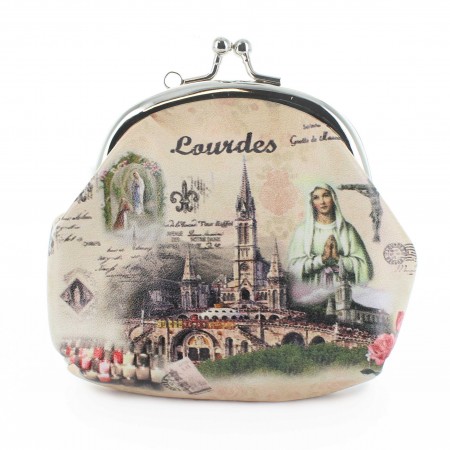 Porte-monnaie Bourse de Lourdes avec fermoir en métal