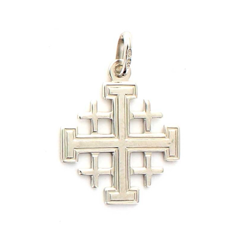 Pendentif Croix De Jérusalem En Argent Bruni - Neuf Avec étiquettes - Fabriqué En Italie