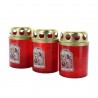 Set of 3 red Apparition candles