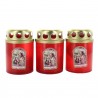 Set of 3 red Apparition candles