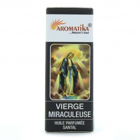 Olio religioso Madonna Miracolosa con legno di sandalo