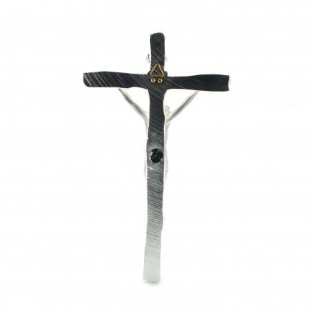 Silver plated hanging crucifix 22 cm