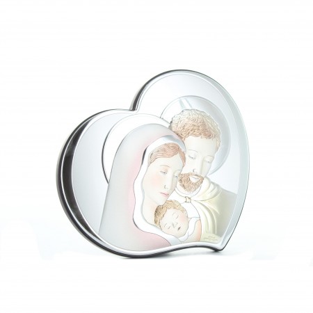 Heart-shaped frame of the Holy Family