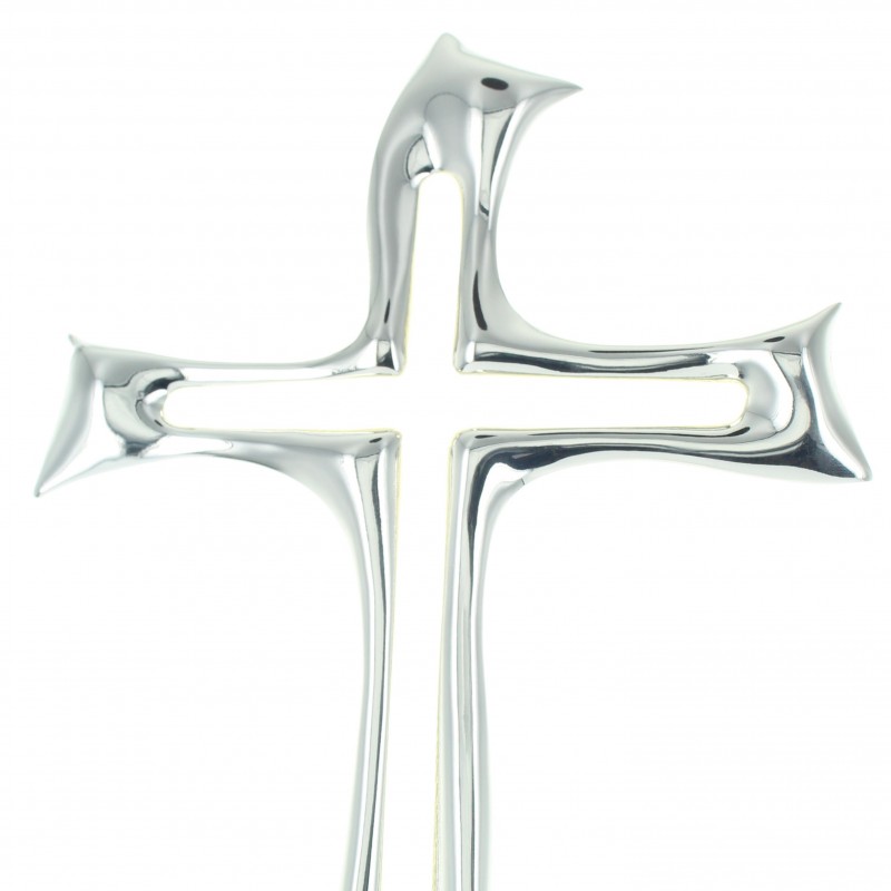 Croix ajourée argenté de 40 cm