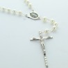 White pearl rosary for hanging