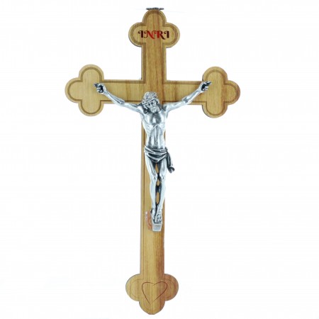 Three-lobed Crucifix with a silver Christ