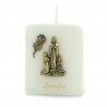 Cubic candle with the Apparition in golden metal