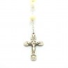 Silver rosary with mother of pearl beads