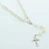 Silver rosary with mother of pearl beads