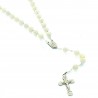 Silver rosary with mother of pearl beads