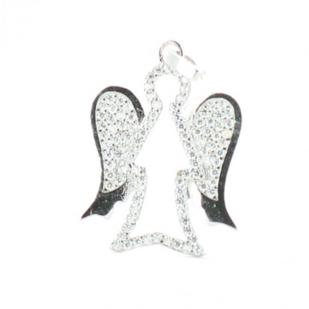 Medaglia angelo in argento 1cm