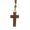 Rosario Madonna Miracolosa grani di legno su cordone