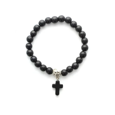 Bracelet pierres blanches avec croix