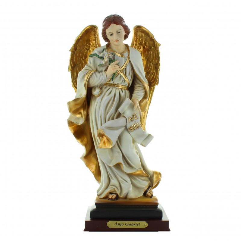 Statua Angelo Gabriele in resina 30cm - Statuetta religiosa