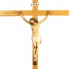 Wooden Crucifix on stand with Christ in resin 83cm