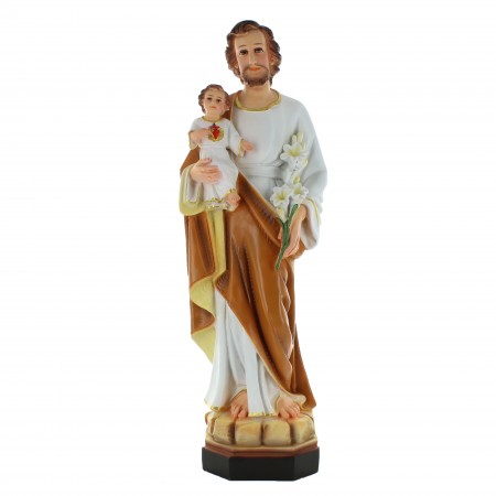 Statua San Giuseppe e Gesù bambino in resina 50cm