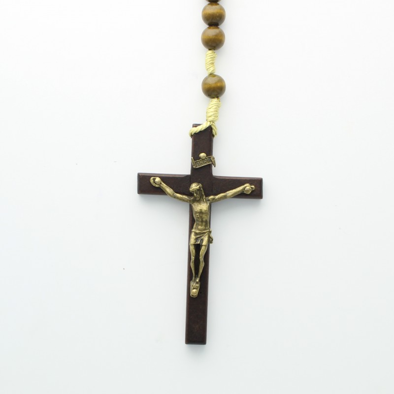 Large St Michael Wooden rosary to hang
