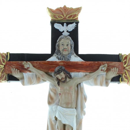 Crucifix de la Sainte Trinité résine 30cm
