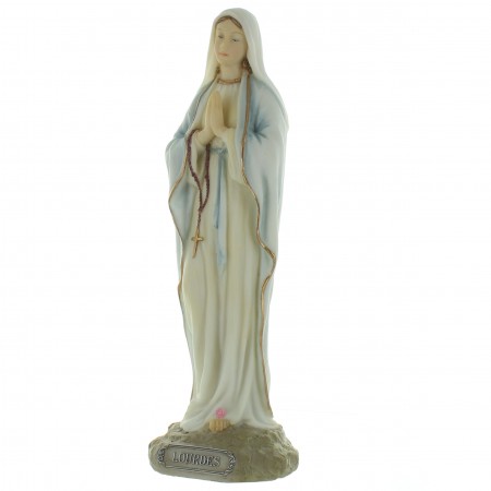 Statue of Our Lady of Lourdes in resin 20cm