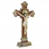 Crucifix en résine avec détails dorés 20cm