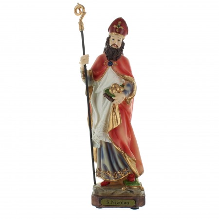 Statua di San Nicola in resina 22cm