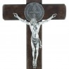 Crocifisso San Benoit in legno con medaglia 21cm