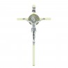 Resin Crucifix with silver Christ 21cm