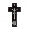 Crucifix en bois avec médaille de l'Apparition de Lourdes