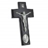 Crucifix in wood with medal Apparition