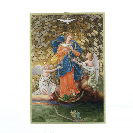 Frame of Mary Undoer of Knots , Mosaic style.