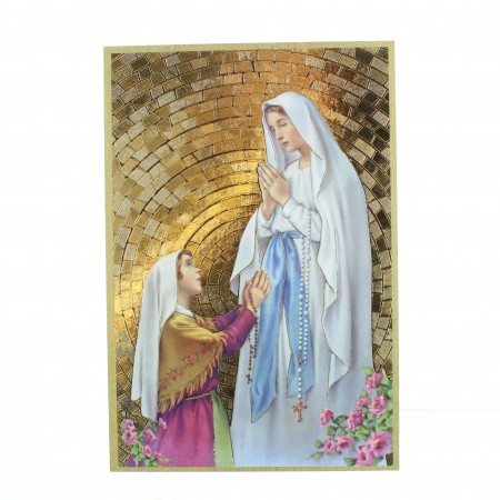 Mosaic plaque Apparition of Lourdes