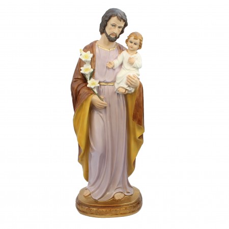 Statua di Madonna di Lourdes in resina colorata 88 cm