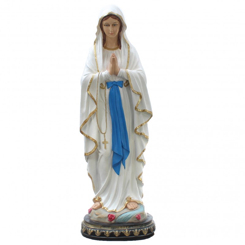 Statue of Our Lady of Lourdes in coloured resin 120cm