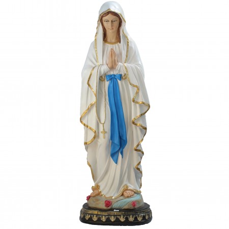 Statue Notre Dame de Lourdes en résine colorée 88 cm