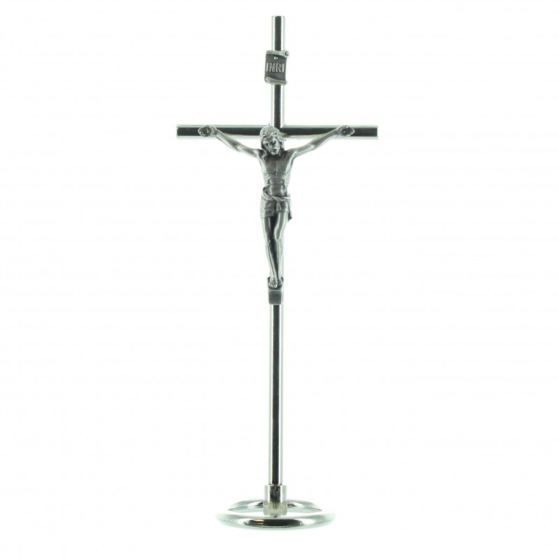 Metal Crucifix on stand 16cm