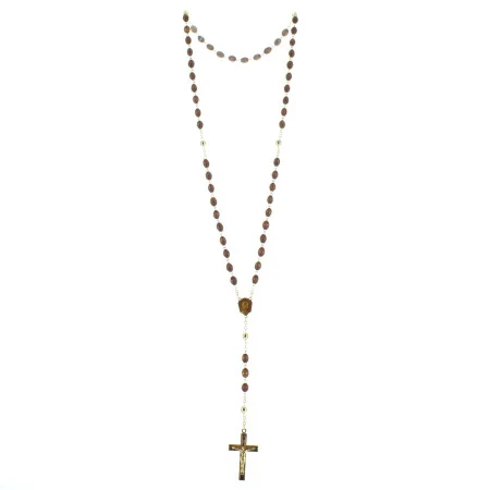 Gold plated wooden rosary