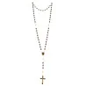 Gold plated wooden rosary