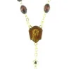 Gold plated wooden rosary