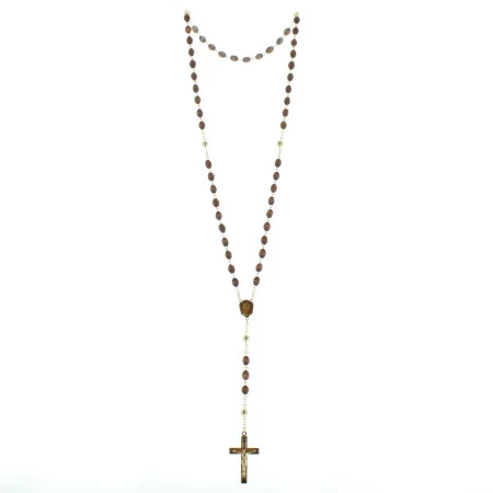 Gold plated wooden rosary