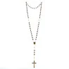 Gold plated wooden rosary