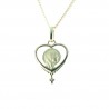 Gold plated Heart Medal 12mm with Holy Mary