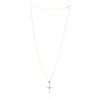 Gold plated cross with strass 20mm