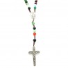 Multicoloured rosary with agate stones